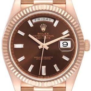 Rolex Herrklocka 228235-0003 Day-Date 40 Brun/18 karat roséguld Ø40
