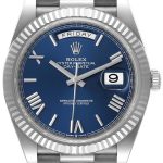 rolex herrklocka 228239-0007 day-date 40 blå/18 karat vitt guld ø40