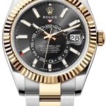rolex herrklocka 336933-0003 sky-dweller svart/stål ø42 mm