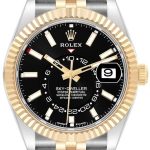 rolex herrklocka 336933-0004 sky-dweller svart/stål ø42 mm