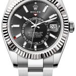 rolex herrklocka 336934-0007 sky-dweller svart/stål ø42 mm
