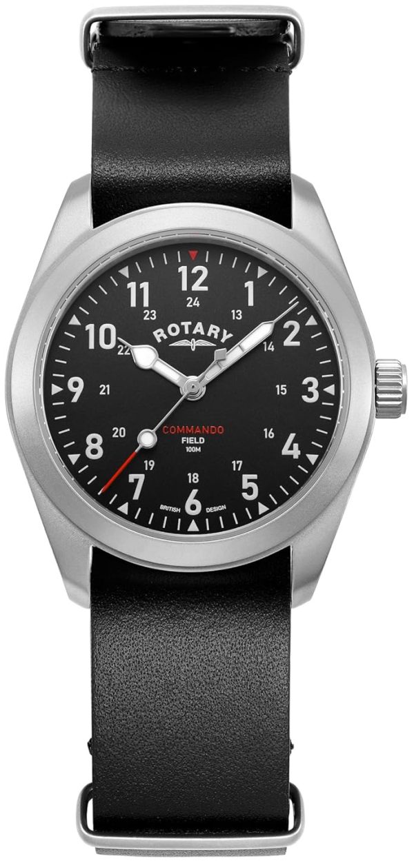 rotary gs05535/19 commando svart/läder ø37 mm