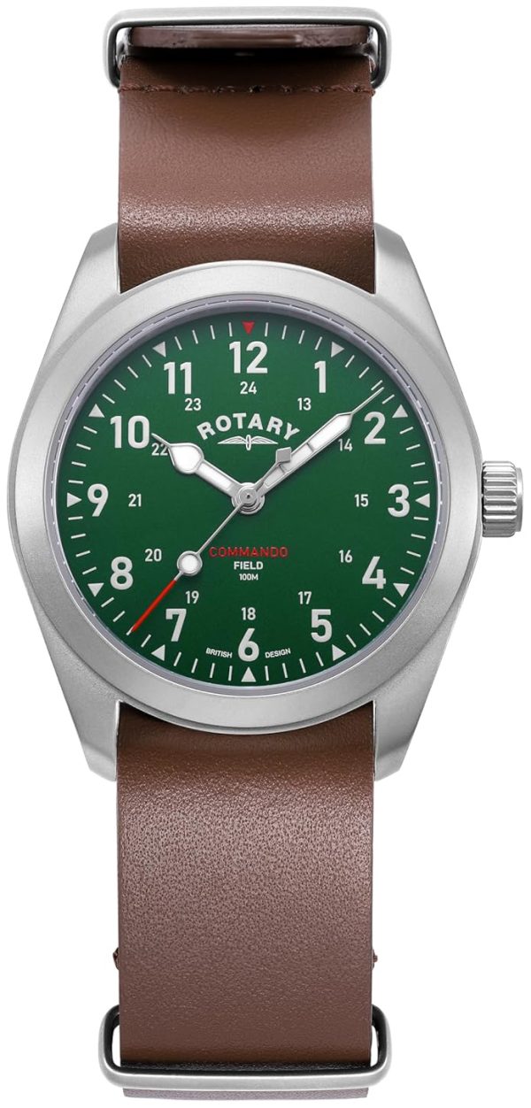 rotary gs05535/56 commando grön/läder ø37 mm