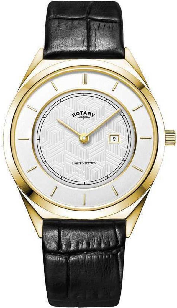 rotary gs08007/02 champagne silverfärgad/läder ø36 mm
