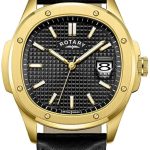 rotary herrklocka gs05578/04 classic svart/läder ø40 mm