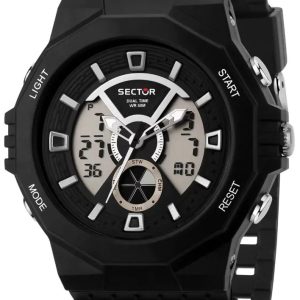 Sector Herrklocka R3251237001 EX-41 Svart/Gummi Ø53 mm