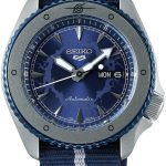 seiko 5 herrklocka srpf69k1 blå/textil ø42.5 mm