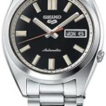 seiko 5 herrklocka srpk89k1 svart/stål ø37.4 mm