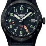 seiko 5 herrklocka ssk025k1 svart/läder ø39.4 mm
