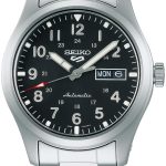 seiko 5 sports herrklocka srpg27k1 svart/stål ø39.4 mm