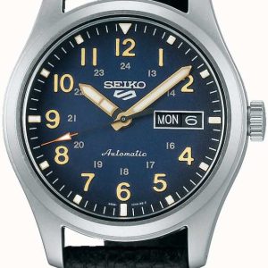 Seiko 5 Sports Herrklocka SRPG39K1 Blå/Läder Ø39.4 mm