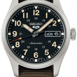 Seiko 5 Sports Herrklocka SRPJ85K1 Svart/Textil Ø36 mm