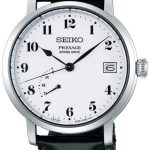 seiko herrklocka snr037j1 presage vit/läder ø39.5 mm