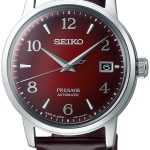 seiko herrklocka srpe41j1 presage röd/läder ø38.5 mm