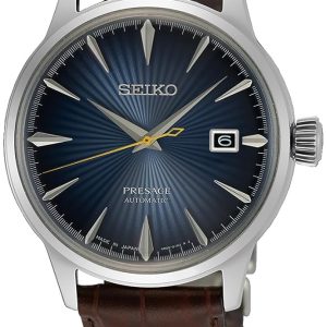 Seiko Herrklocka SRPK15J1 Presage Blå/Läder Ø40.5 mm