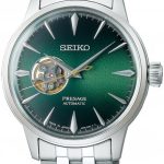 seiko herrklocka ssa441j1 presage grön/stål ø40.5 mm