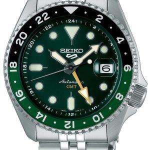 Seiko Herrklocka SSK035K1 Sport 5 Grön/Stål Ø42.5 mm