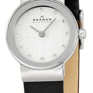 Skagen Damklocka 358XSSLBC Freja Silverfärgad/Läder Ø22 mm