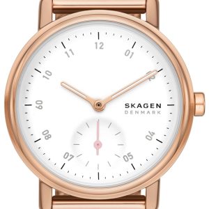 Skagen Damklocka SKW3099 Kuppel Lille Vit/Roséguldstonat stål Ø32
