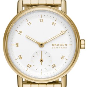Skagen Damklocka SKW3102 Kuppel Lille Vit/Guldtonat stål Ø32 mm
