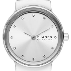 Skagen Damklocka SKW3119 Freja Lille Silverfärgad/Läder Ø26 mm
