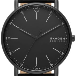 Skagen Herrklocka SKW6902 Signatur Svart/Läder Ø40 mm