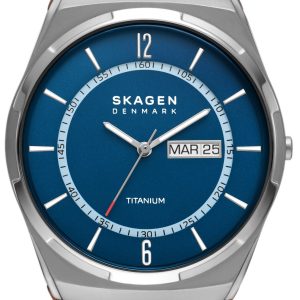 Skagen Herrklocka SKW6906 Melbye Titanium Blå/Läder Ø40 mm