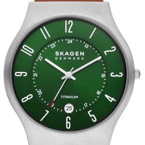 Skagen Herrklocka SKW6908 Sundby Titanium Grön/Läder Ø40 mm