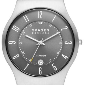 Skagen Herrklocka SKW6909 Sundby Titanium Grå/Läder Ø40 mm