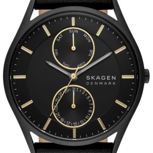 Skagen Herrklocka SKW6911 Holst Multifunction Svart/Läder Ø40 mm