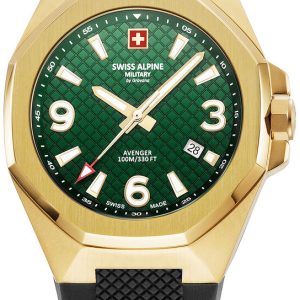Swiss Alpine Military Herrklocka 7005.1814 Typhoon Grön/Gummi Ø42 mm