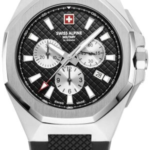 Swiss Alpine Military Herrklocka 7005.9837 Typhoon Svart/Gummi Ø42 mm
