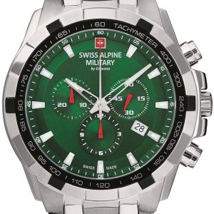 Swiss Alpine Military Herrklocka 7043.9134 Classic Grön/Stål Ø48 mm