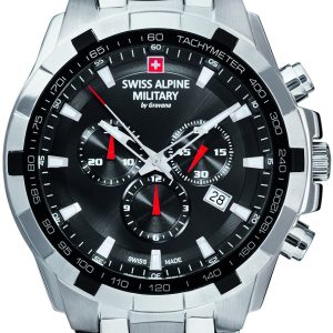 Swiss Alpine Military Herrklocka 7043.9137 Classic Svart/Stål Ø46 mm