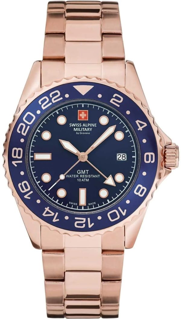 swiss alpine military herrklocka 7052.1165 master diver gmt