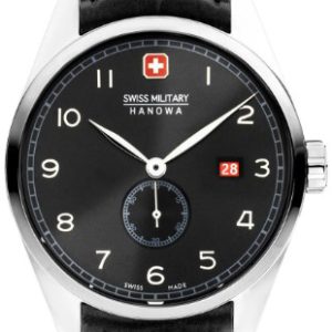 Swiss Military Hanowa Herrklocka SMWGB0000703 Lynx Svart/Läder Ø42