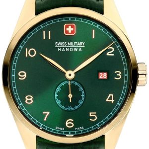Swiss Military Hanowa Herrklocka SMWGB0000710 Lynx Grön/Läder Ø42