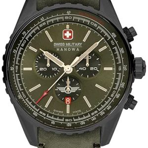 Swiss Military Hanowa Herrklocka SMWGC0000340 Afterburn Grön/Läder
