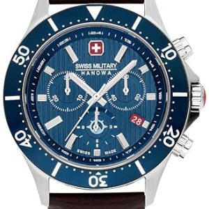 Swiss Military Hanowa Herrklocka SMWGC2100706 Flagship X Blå/Läder