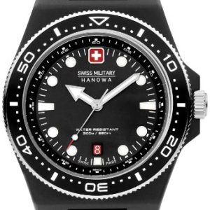 Swiss Military Hanowa Herrklocka SMWGN0001180 Aqua Svart/Gummi Ø45 mm