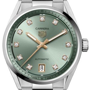 TAG Heuer Damklocka WBN2317.BA0001 Carrera Grön/Stål Ø36 mm