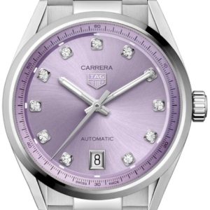 TAG Heuer Damklocka WBN2319.BA0001 Carrera Lila/Stål Ø36 mm