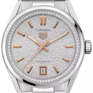 TAG Heuer Damklocka WBN231B.BA0001 Carrera Date Grå/Stål Ø36 mm