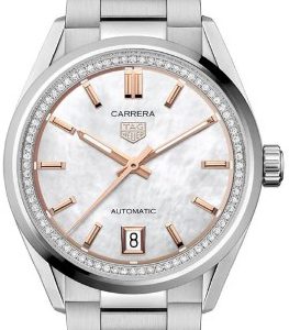 TAG Heuer Damklocka WBN231C.BA0001 Carrera Vit/Stål Ø36 mm