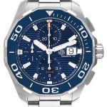 tag heuer herrklocka cay211b.ba0927 aquaracer chronograph blå/stål