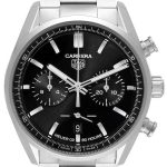 tag heuer herrklocka cbn2010.ba0642 carrera svart/stål ø42 mm