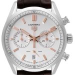 tag heuer herrklocka cbn2013.fc6483 carrera vit/läder ø42 mm