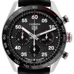 tag heuer herrklocka cbn2a1f.fc6492 carrera svart/läder ø44 mm