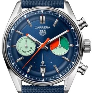 TAG Heuer Herrklocka CBS2213.FN6002 Carrera Skipper Blå/Textil Ø39