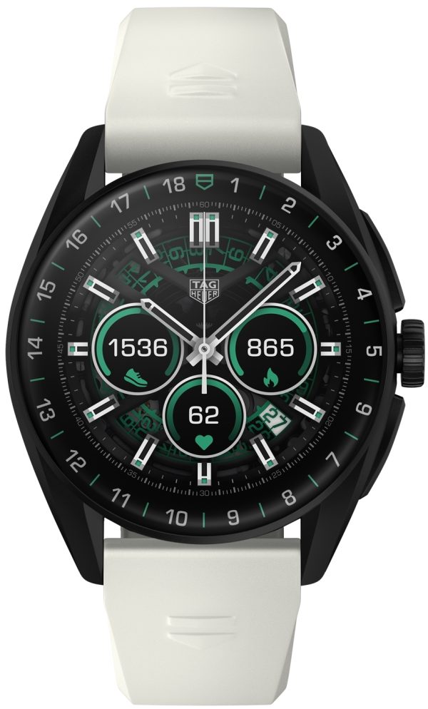 tag heuer herrklocka sbr8080.eb0284 connected gummi ø42 mm